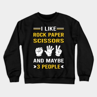 3 People Rock Paper Scissors Crewneck Sweatshirt